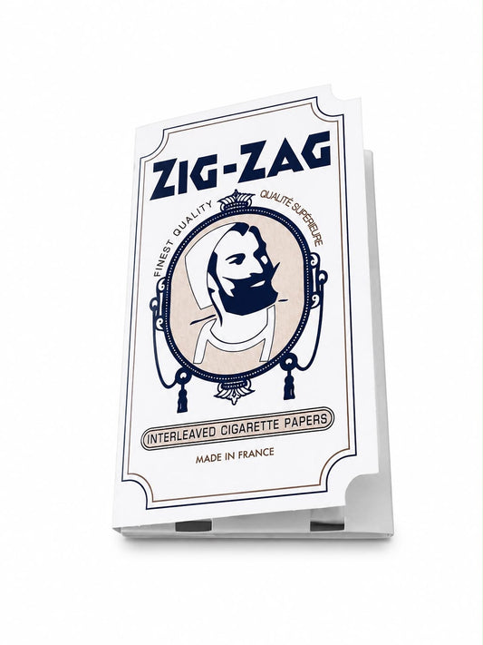Zig-Zag White Interleaved Cigarette Rolling Papers – Finest Quality | Classic French Made | Iconic White Booklet