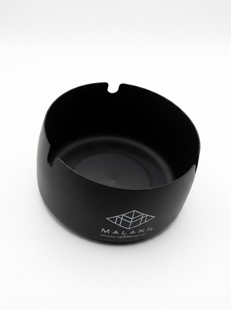 Malaki Matte Black Round Cigar Ashtray