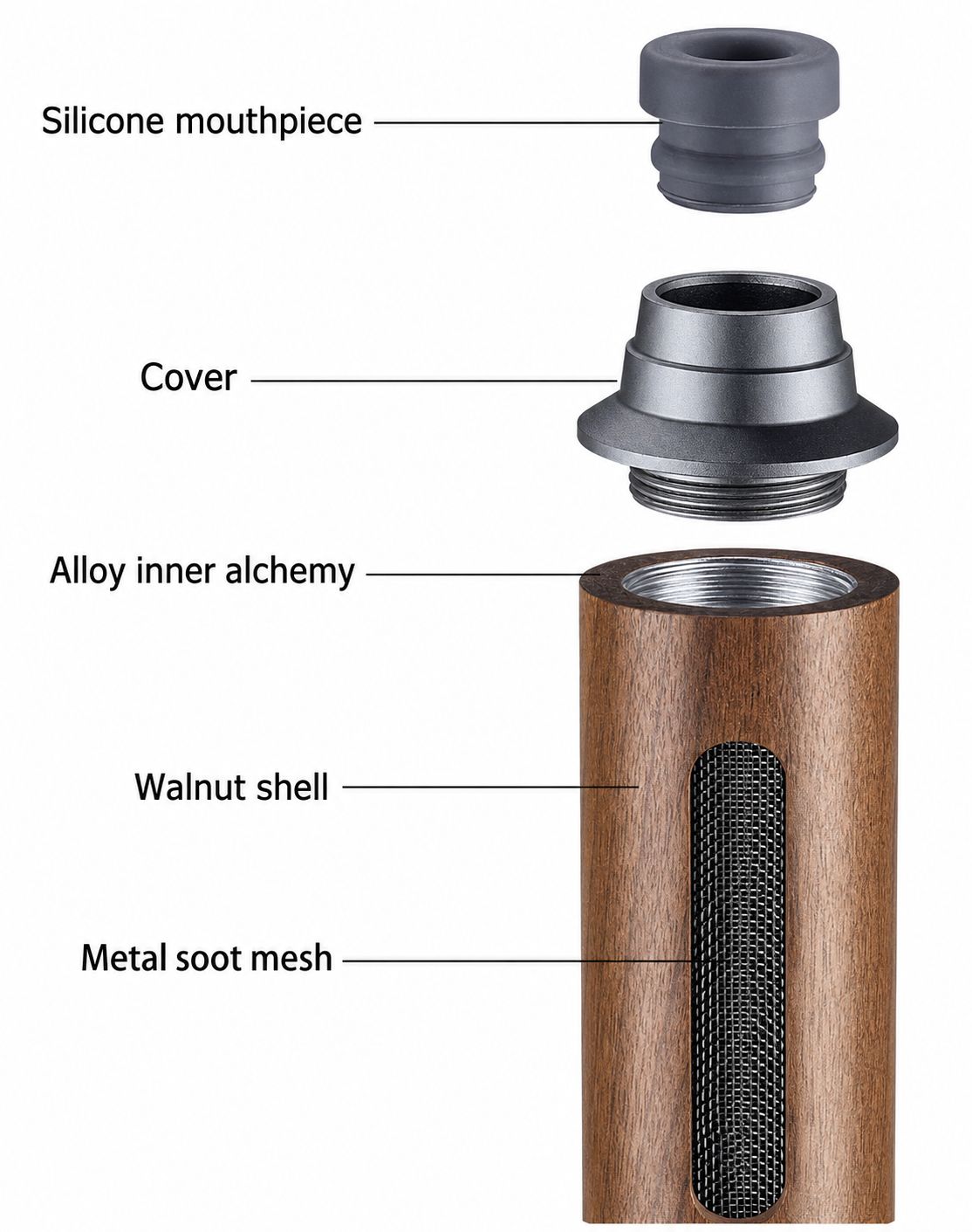 Luxury Handcrafted Cigarette Holder – Rich Walnut Finish, Premium Smoking Accessory for Gifting