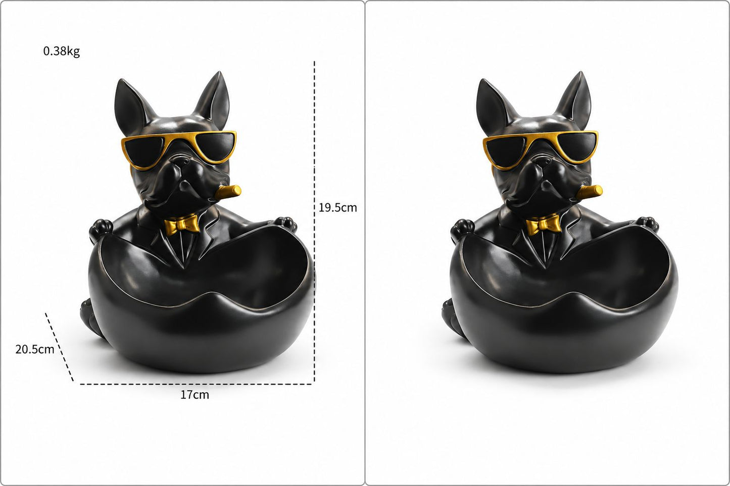 AL KHUMERY - Luxury Bulldog Ashtray Bowl – Modern Resin Cigar & Cigarette Holder Decor