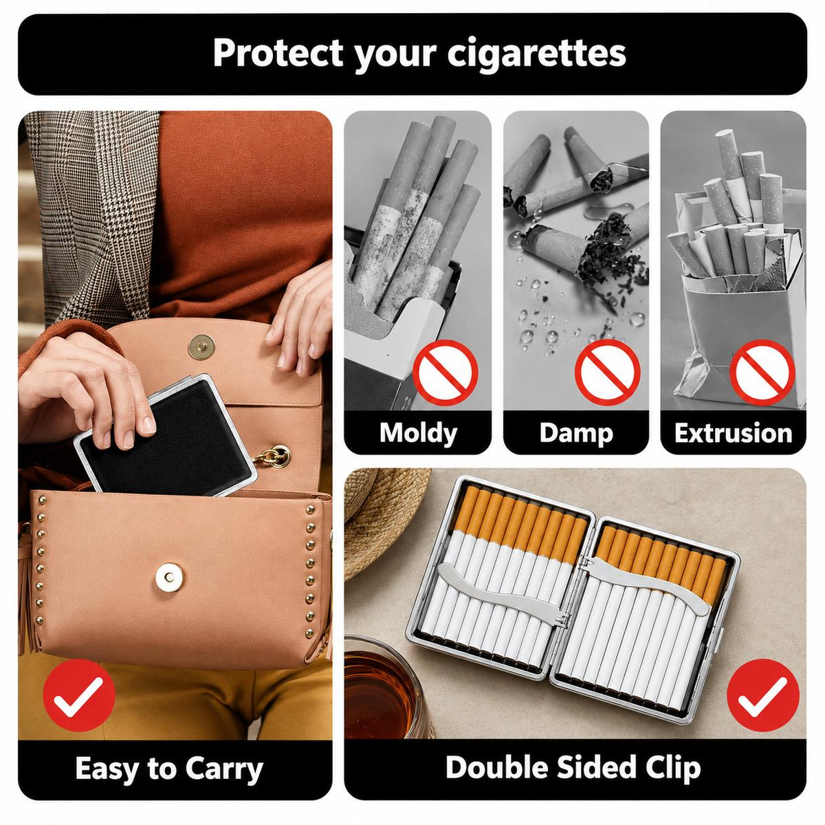 PU Leather Cigarette Case – 20 Capacity Holder