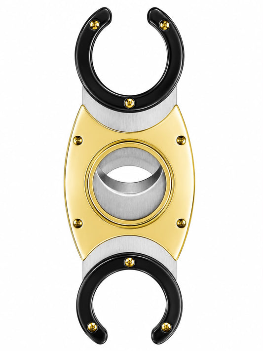 AL KHUMERY Luxury Gold & Black Dual-Blade Precision Ring Cutter | Stainless Steel Blades | Gold Plated Body | Premium Collector's Tool