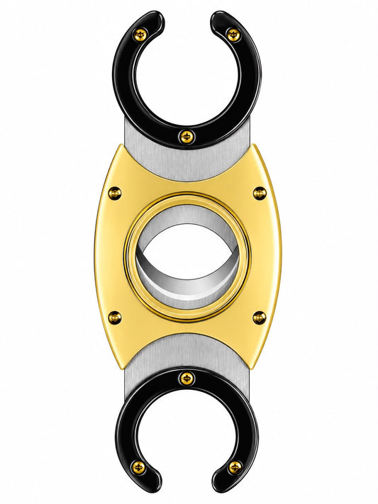 AL KHUMERY Luxury Gold & Black Dual-Blade Precision Ring Cutter | Stainless Steel Blades | Gold Plated Body | Premium Collector's Tool