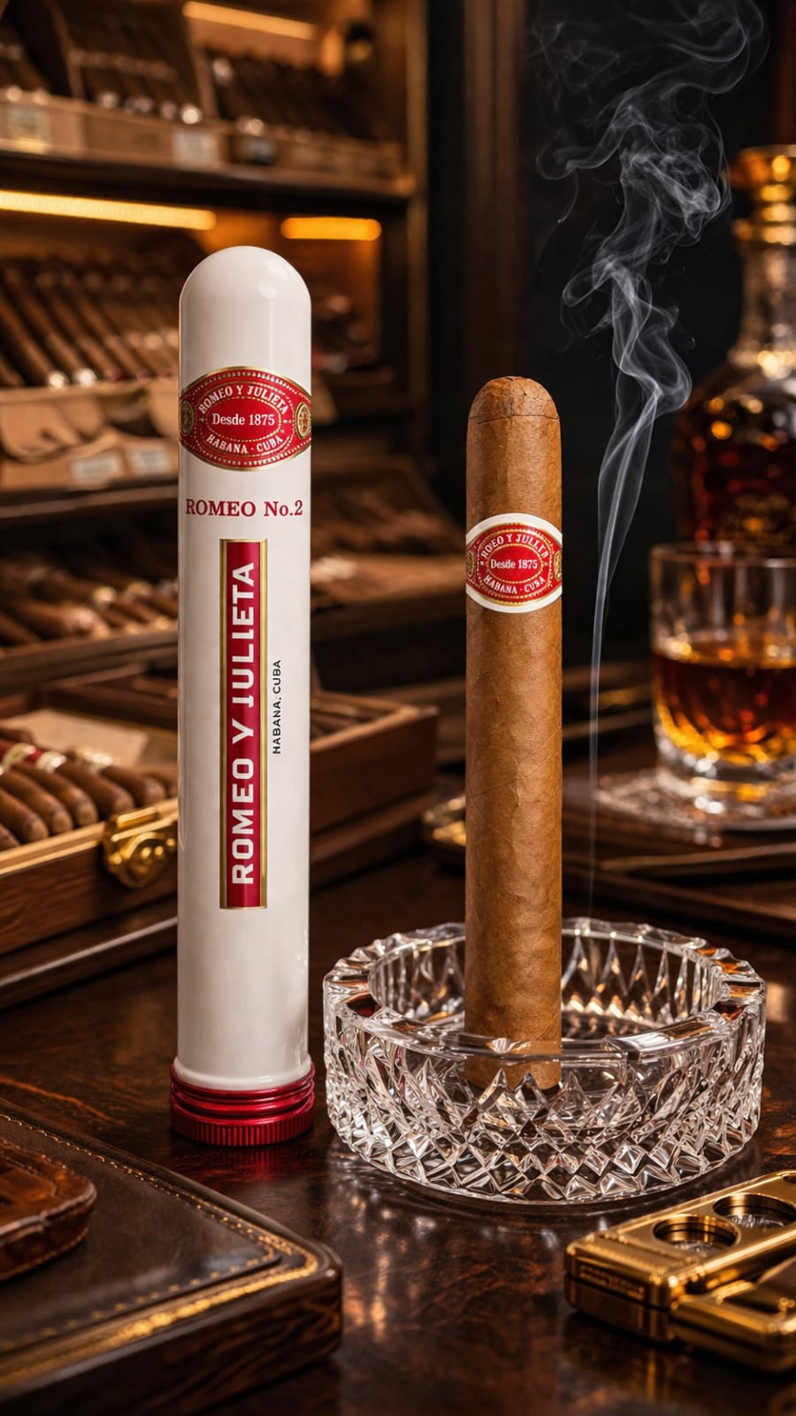 AL KHUMERY | Romeo y Julieta Romeo No.2 Tubos – Authentic Habana Cuba Premium Cigar | Luxury Smoke Experience | In UAE
