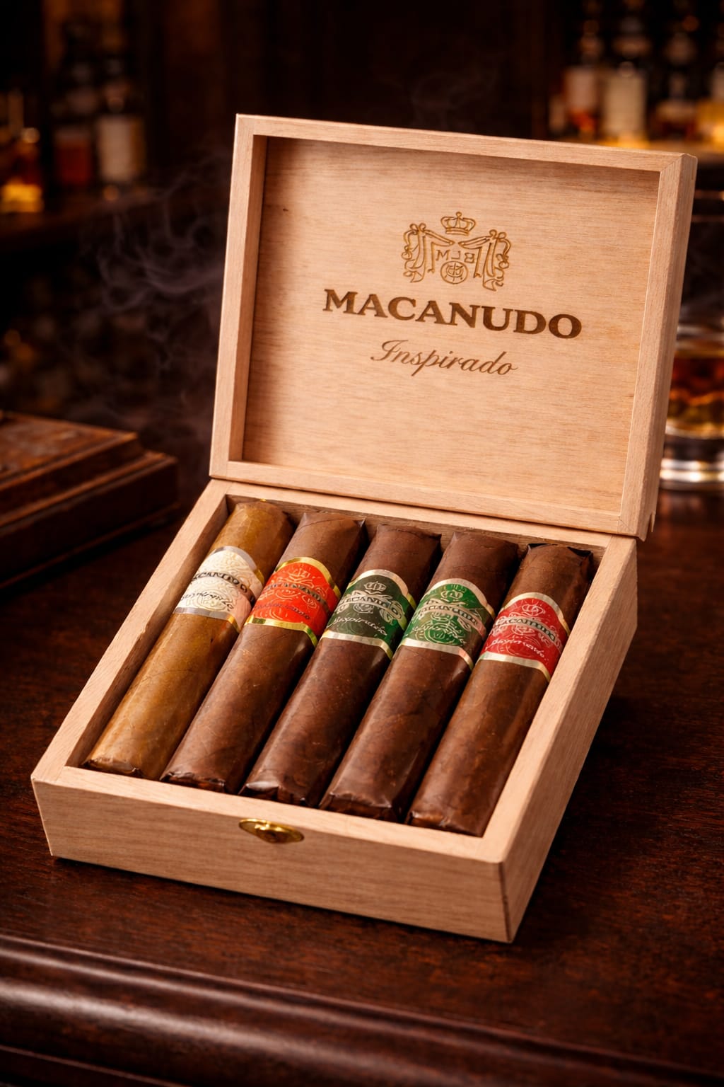 AL KHUMERY | Macanudo Inspirado Premium Cigar Gift Set – 5 Handcrafted Luxury Cigars in Elegant Wooden Box | Perfect Gift for the True Connoisseur | UAE