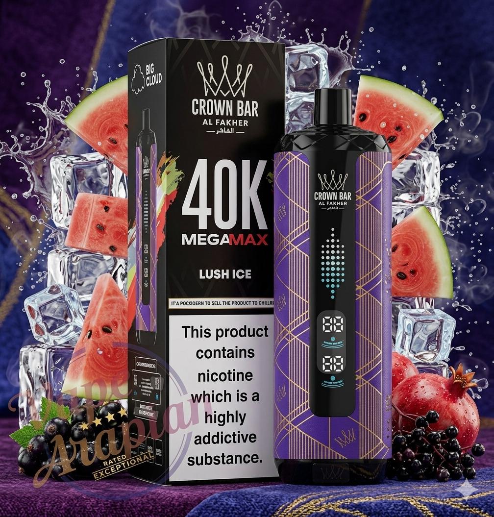 Al Fakher Crown Bar 40,000 Puffs Disposable Vape  | Rechargeable Long-Lasting Vape | AL KHUMERY