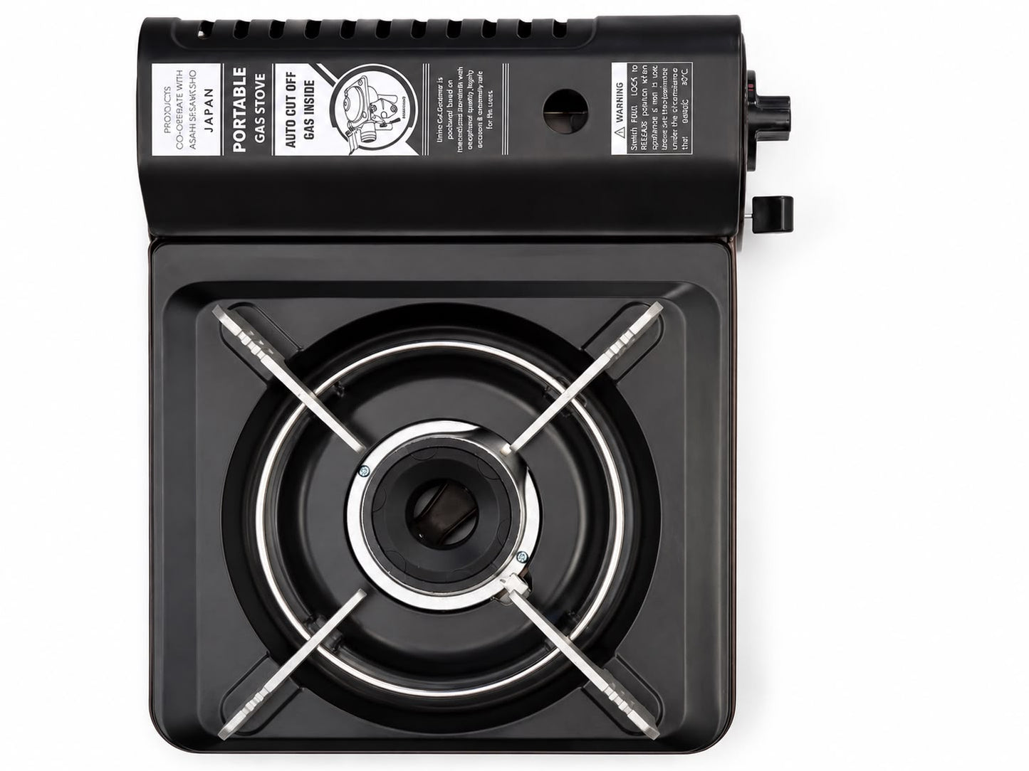 NaMilux Portable Butane Gas Stove with Safety Auto Cut-Off – Single Burner Camping Stove with Carry Case, Japan Technology