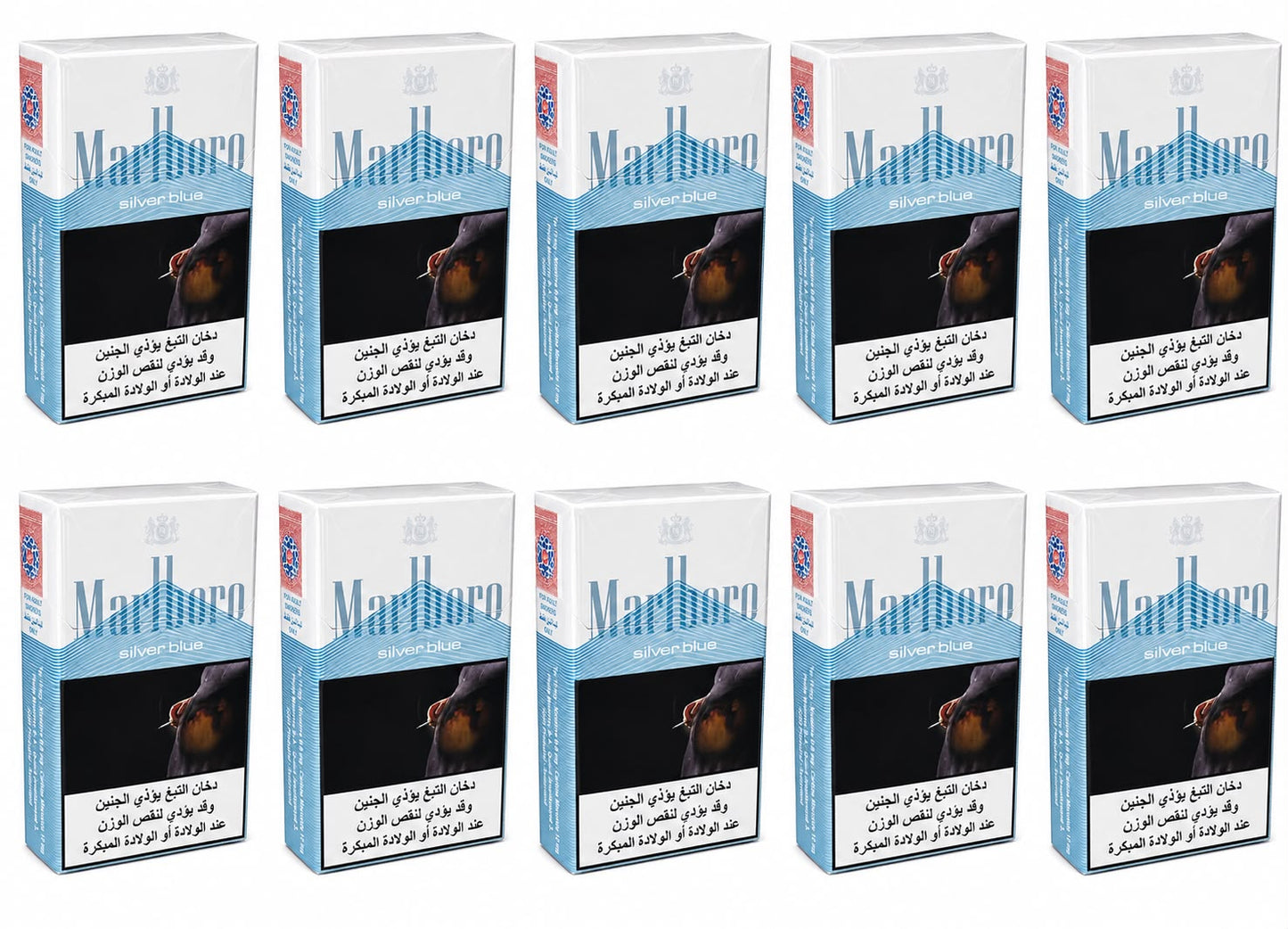 Marlboro Silver Blue Selected Premium Tobacco Cigarettes 20 Sticks – Smooth Light Flavor