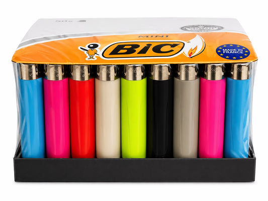 BIC Mini Lighters – 50 Pack, Tested Quality, Made in France, ISO 9994 Certified