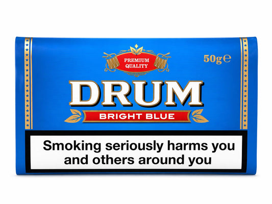 AL KHUMERY Drum Bright Blue Premium Quality Rolling Tobacco – 50g Pouch | UAE