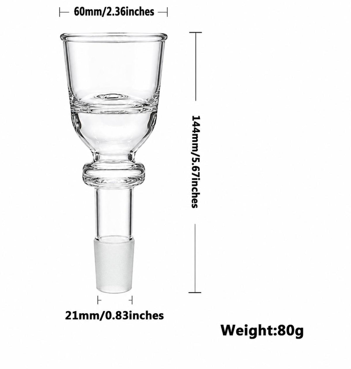 Premium Crystal Clear Glass Hookah Phunnel Bowl with Multi-Hole Heat Diffuser – Ultimate Shisha Experience