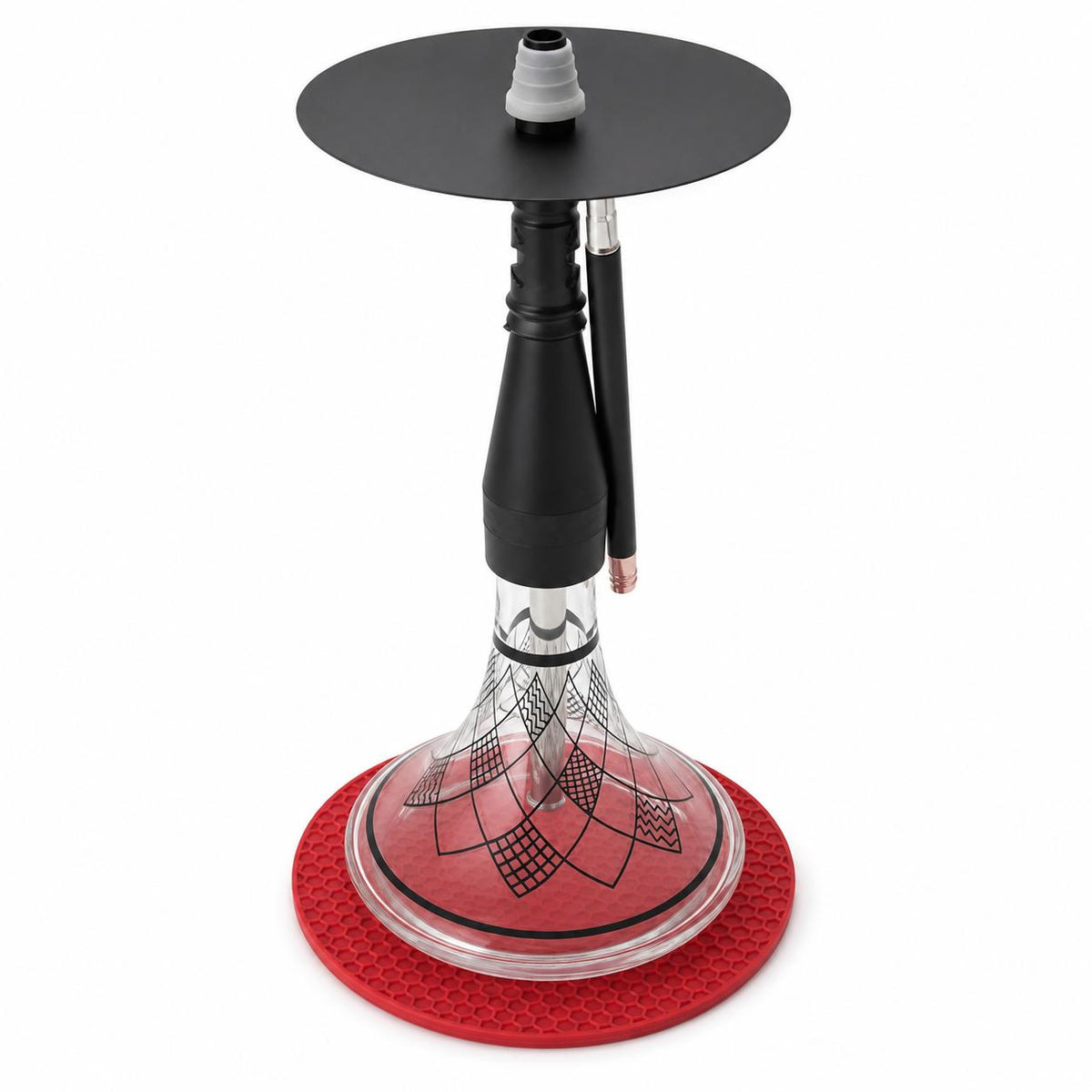 Hookah Base Protector Mat – Red Silicone Non-Slip Coaster for Shisha Glass Vase | Heat-Resistant Hookah Stand Pad