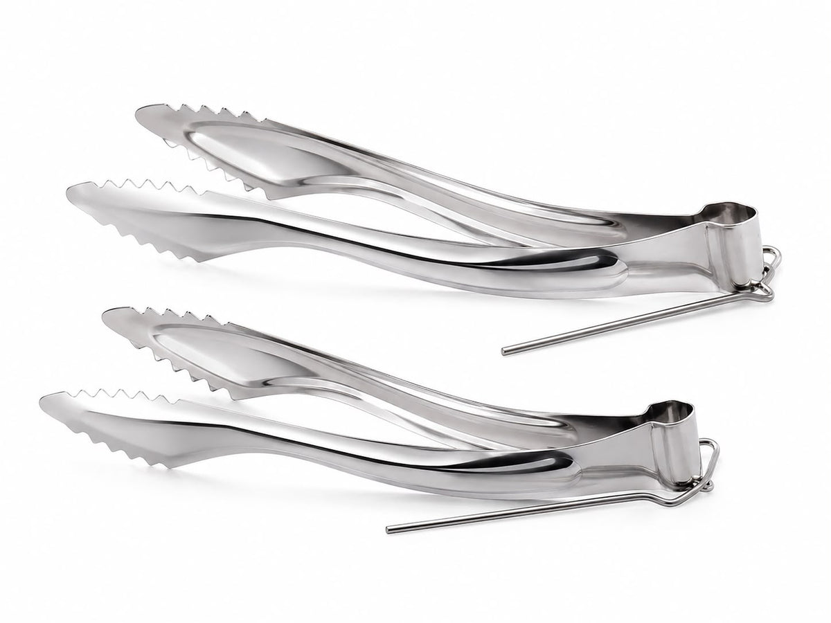 Richman Hookah Coal Tongs 2 Pack – Stainless Steel, Serrated Grip, Heat Resistant
