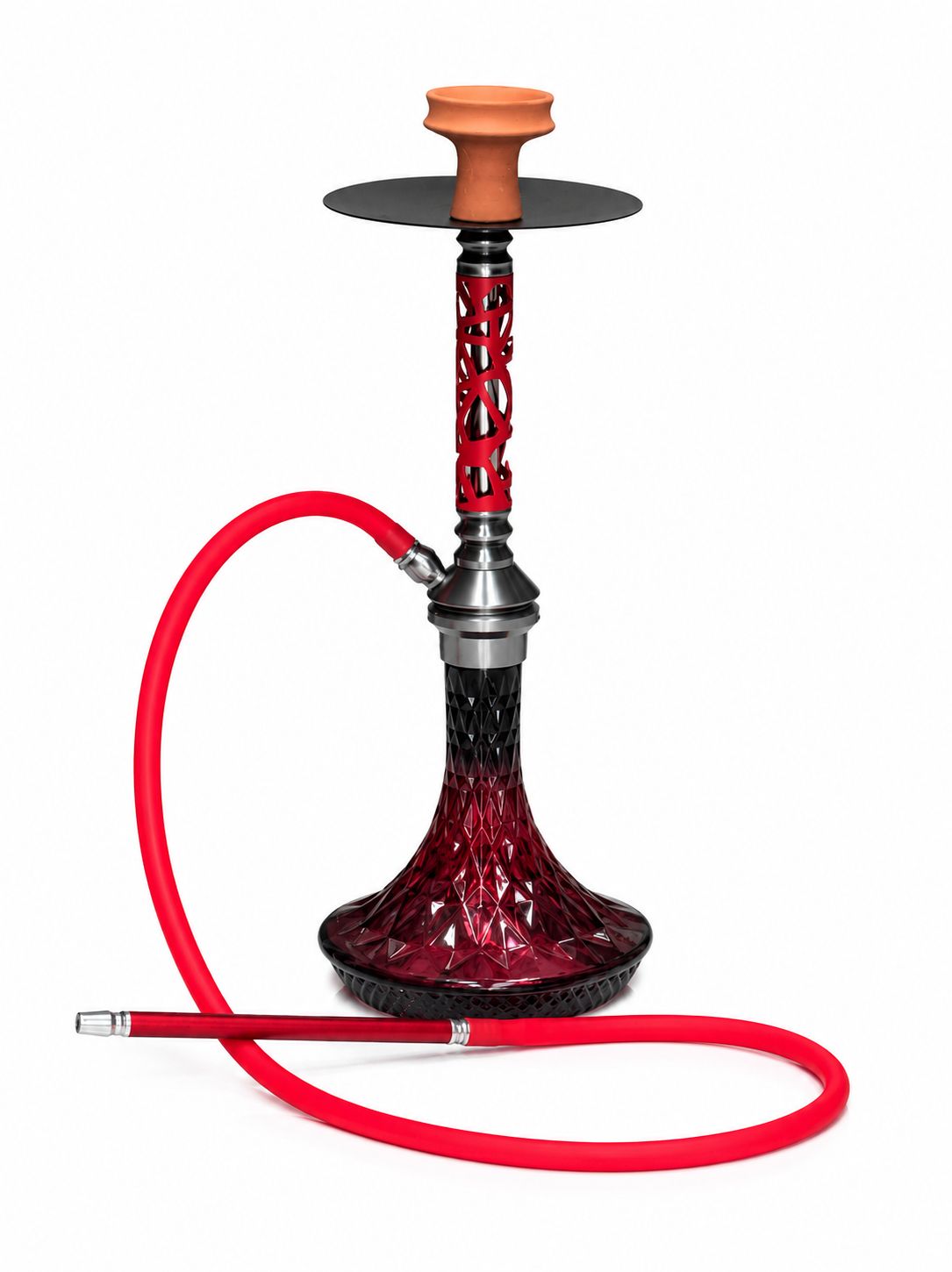 AL KHUMERY - Premium Luxury Hookah Set – Unique Cage Net Stem Design | Diamond Cut Crystal Base | Available in Yellow & Ocean Blue | Complete Shisha Kit